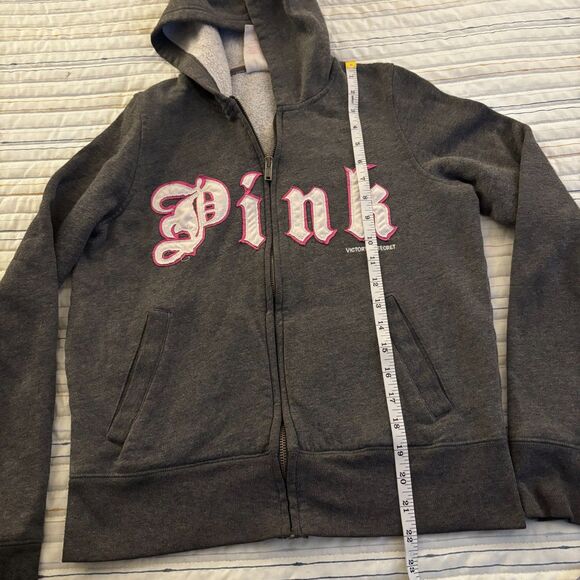 Victoria’s Secret PINK Vintage Too Much Pink Too Little Time Crossbone Hoodie -M - Picture 12 of 12
